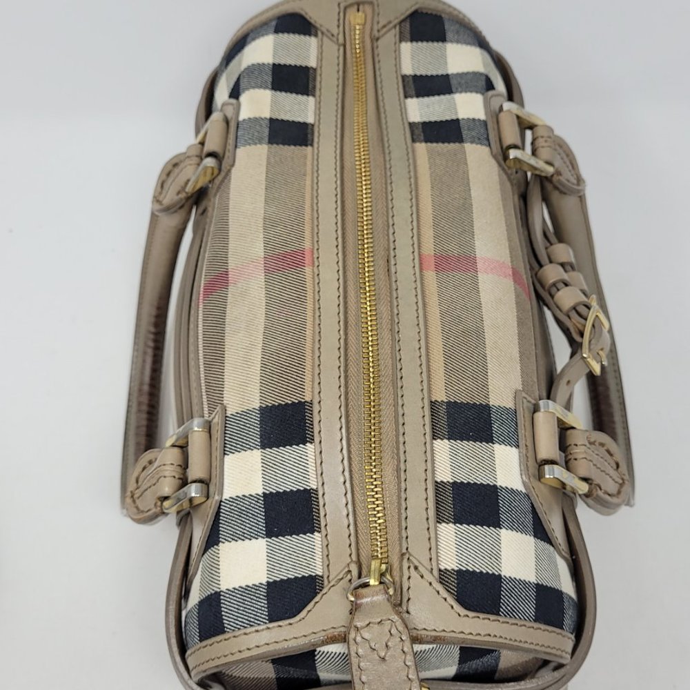 BURBERRY Beige Bridle House Check Handbag - Picture 9 of 16